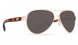 Costa Del Mar Loreto Sunglasses Rose Gold Frame Sunglasses - Gray Glass / 580G