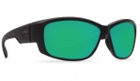 Costa Del Mar Luke Sunglasses Blackout Frame Sunglasses - Green Mirror Glass / 580G