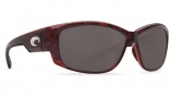 Costa Del Mar Luke Sunglasses Tortoise Frame Sunglasses - Gray Plastic / 580P