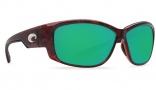 Costa Del Mar Luke Sunglasses Tortoise Frame Sunglasses - Green Mirror Plastic / 580P