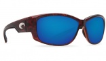 Costa Del Mar Luke Sunglasses Tortoise Frame Sunglasses - Blue Mirror Plastic / 580P