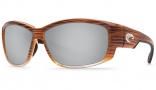 Costa Del Mar Luke Sunglasses Wood Fade Frame Sunglasses - Silver Mirror Plastic / 580P