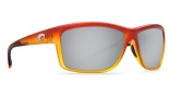 Costa Del Mar Mag Bay Sunglasses Matte Sunset Fade Frame Sunglasses - Silver Mirror Glass / 580G