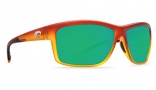 Costa Del Mar Mag Bay Sunglasses Matte Sunset Fade Frame Sunglasses - Green Mirror Plastic / 580P