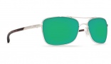 Costa Del Mar Palapa Sunglasses Palladium Frame Sunglasses - Green Mirror Glass / 400G