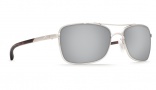 Costa Del Mar Palapa Sunglasses Palladium Frame Sunglasses - Silver Mirror Plastic / 580P