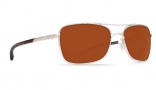 Costa Del Mar Palapa Sunglasses Palladium Frame Sunglasses - Copper Glass / 580G