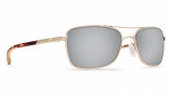 Costa Del Mar Palapa Sunglasses Rose Gold Frame Sunglasses - Silver Mirror Plastic / 580P
