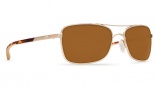 Costa Del Mar Palapa Sunglasses Rose Gold Frame Sunglasses - Amber Plastic / 580P