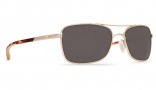 Costa Del Mar Palapa Sunglasses Rose Gold Frame Sunglasses - Gray Plastic / 580P