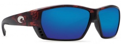 Costa Del Mar Tuna Alley Sunglasses Tortoise Frame Sunglasses - Blue Mirror 400G