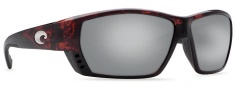 Costa Del Mar Tuna Alley Sunglasses Tortoise Frame Sunglasses - Silver Mirror 580G