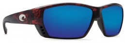 Costa Del Mar Tuna Alley Sunglasses Tortoise Frame Sunglasses - Blue Mirror 580P