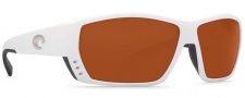 Costa Del Mar Tuna Alley Sunglasses White Frame Sunglasses - Copper 580P