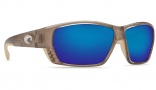 Costa Del Mar Tuna Alley Crystal Bronze Sunglasses - Blue Mirror 400G