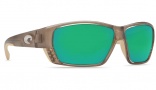 Costa Del Mar Tuna Alley Crystal Bronze Sunglasses - Green Mirror 580P