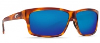 Costa Del Mar Cut Sunglasses Honey Tortoise Frame Sunglasses - Blue Mirror 400G