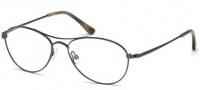 Tom Ford FT5330 Eyeglasses Eyeglasses - 012 Shiny Dark Ruthenium