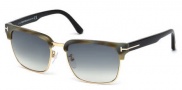 Tom Ford FT0367 Sunglasses River Sunglasses - 60B Beige Horn / Gradient Smoke