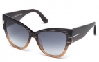 Tom Ford FT0371 Sunglasses Anoushka Sunglasses - 20B Grey / Grey Gradient