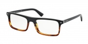Prada PR 02RV Eyeglasses Eyeglasses - TFJ1O1 Black / Striped Havana