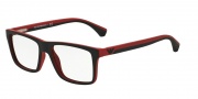 Emporio Armani EA3034 Eyeglasses Eyeglasses - 5324 Black / Red Rubber