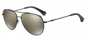 Emporio Armani EA2010 Sunglasses Sunglasses - 330015A Matte Black / Light Brown Mirro Dark Gold