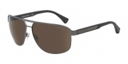 Emporio Armani EA2025 Sunglasses Sunglasses - 300373 Matte Gunmetal / Brown