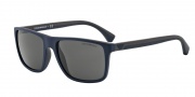 Emporio Armani EA4033 Sunglasses Sunglasses - 523087 Top Blue / Brown Rubber