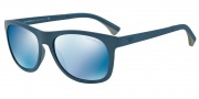 Emporio Armani EA4034 Sunglasses Sunglasses - 526355 Matte Blue / Blue Mirror Blue