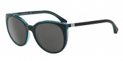Emporio Armani EA4043 Sunglasses Sunglasses - 535087 Black / Azure Line / Grey