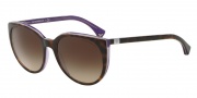 Emporio Armani EA4043 Sunglasses Sunglasses - 535313 Havana / Lilac Line / Violet / Brown Gradient