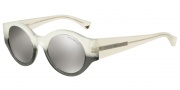 Emporio Armani EA4044 Sunglasses Sunglasses - 53656G Opal White Gradient Black / Light Grey Mirror Silver