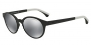 Emporio Armani EA4045 Sunglasses Sunglasses - 53236G Matte Black / Light Grey Mirror Black