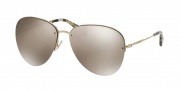 Miu Miu 53PS Sunglasses Sunglasses - ZVN1C0 Pale Gold / Light Brown Mirror Gold