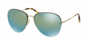 Miu Miu 53PS Sunglasses Sunglasses - ZVN4J2 Pale Gold / Emerald Green