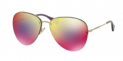 Miu Miu 53PS Sunglasses Sunglasses - ZVN9Q1 Pale Gold / Dark Grey Mirror Blue / Red
