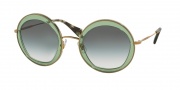 Miu Miu 50QS Sunglasses Sunglasses - TWN1E0 Transparent Green / Green Gradient
