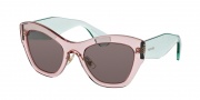 Miu Miu 11PS Sunglasses Sunglasses - TlJ6X1 Transparent Antique Pink / Purple Brown