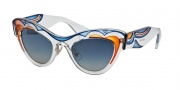 Miu Miu 07PS Sunglasses Sunglasses - TFB3A0 Transparent / Light Grey Gradient Blue