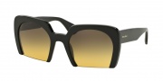 Miu Miu 06QS Sunglasses Sunglasses - 1AB1F2 Black / Yellow Gradient Grey