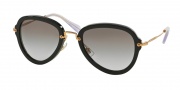 Miu Miu 03QS Sunglasses Sunglasses - 1AB3H0 Black / Brown Gradient Lilac