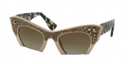 Miu Miu 02QS Sunglasses Sunglasses - TV01X1 Ivory / Brown Gradient