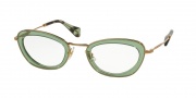 Miu Miu 52NV Eyeglasses Eyeglasses - TWN1O1 Transparent Green