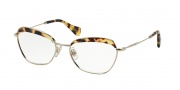 Miu Miu 51NV Eyeglasses Eyeglasses - 7S01O1 Pale Gold / Light Havana