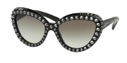 Prada PR 31QS Sunglasses Ornate Sunglasses - 1AB0A7 Black / Grey Gradient
