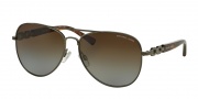 Michael Kors MK1003 Sunglasses Fiji Sunglasses - 1002T5 Gunmetal / Brown Gradient Polarized