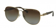 Michael Kors MK1003 Sunglasses Fiji Sunglasses - 1004T5 Gold / Brown Gradient Polarized