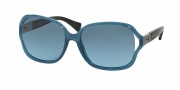 Coach HC8121 Sunglasses Carroll Sunglasses - 526617 Milky Denim / Black / Grey Blue Gradient