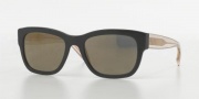 Burberry BE4188 Sunglasses Sunglasses - 35074T Black / Dark Grey Mirror Gold